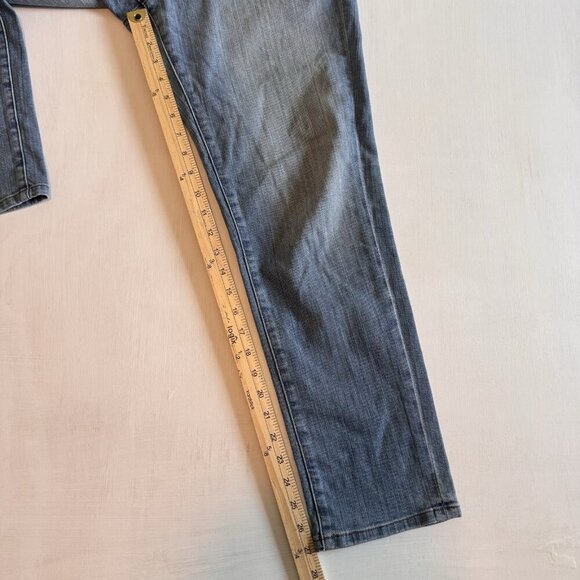 Eileen Fisher Jeans Women's 8P Organic Cotton Straight Blue Denim Stretch $198 - Picture 7 of 8